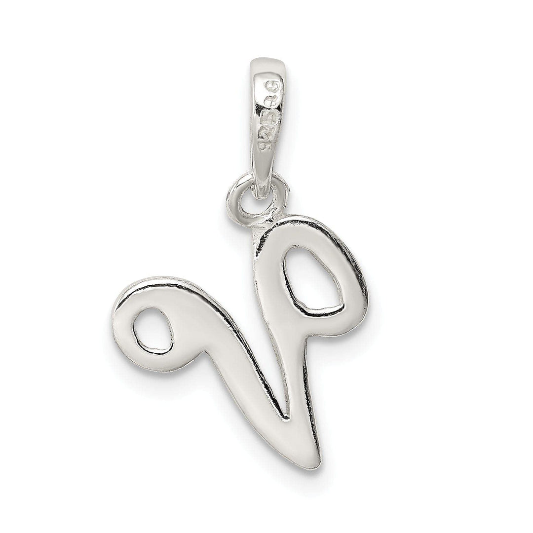 Lovely Rita's Pendants & Charms Sterling Silver Polished Initial V Pendant