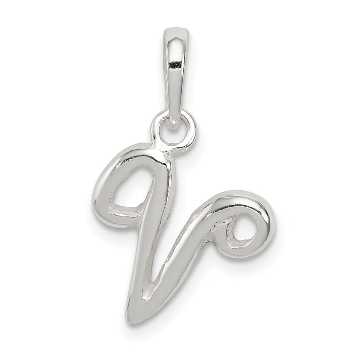 Lovely Rita's Pendants & Charms Sterling Silver Polished Initial V Pendant