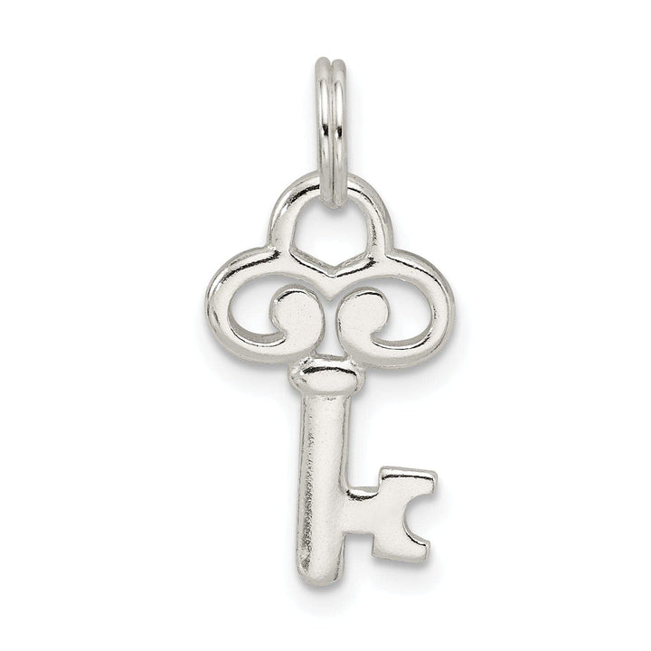 Lovely Rita's Pendants & Charms Sterling Silver Polished Key Charm Pendant