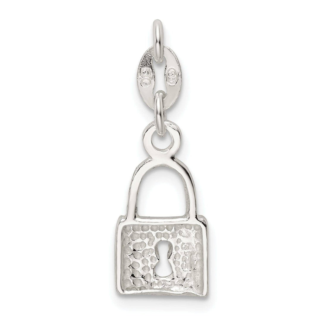 Lovely Rita's Pendants & Charms Sterling Silver Polished Lock Charm Pendant