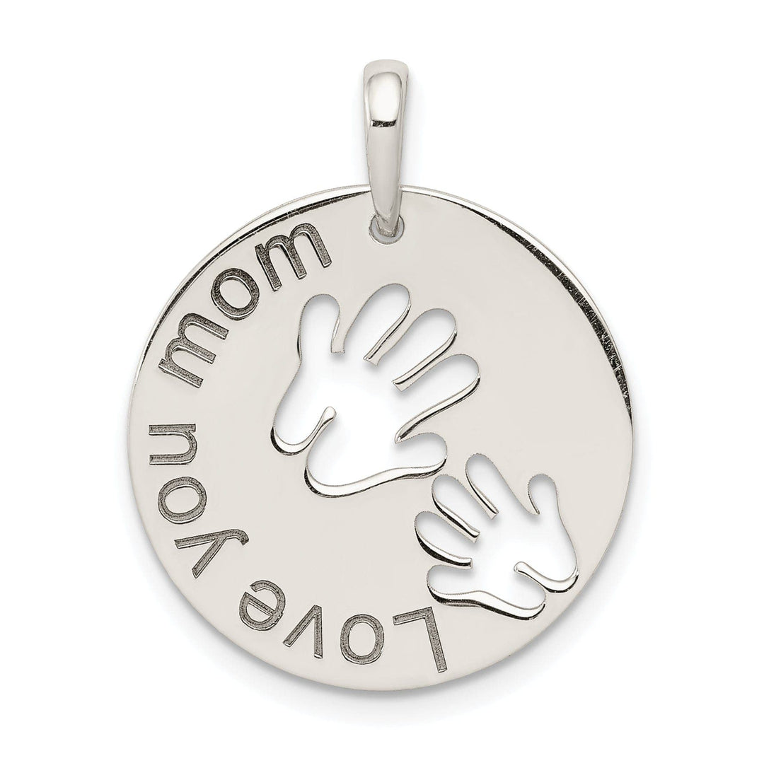 Lovely Rita's Pendants & Charms Sterling Silver Polished Love You Mom Pendant