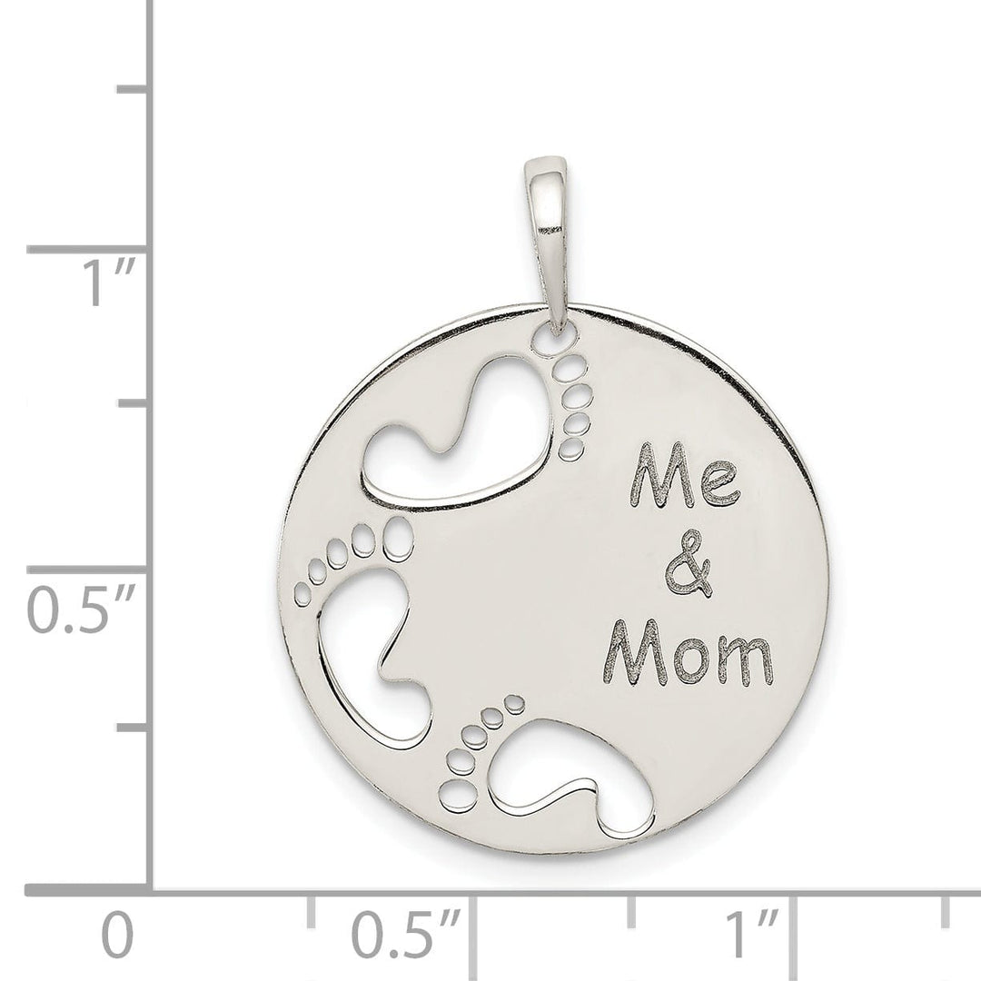 Lovely Rita's Pendants & Charms Sterling Silver Polished Me & Mom Pendant