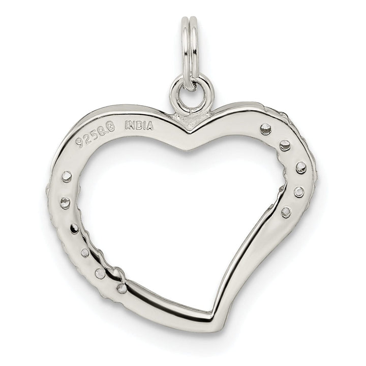 Lovely Rita's Pendants & Charms Sterling Silver Polished Multi C.Z Heart Charm