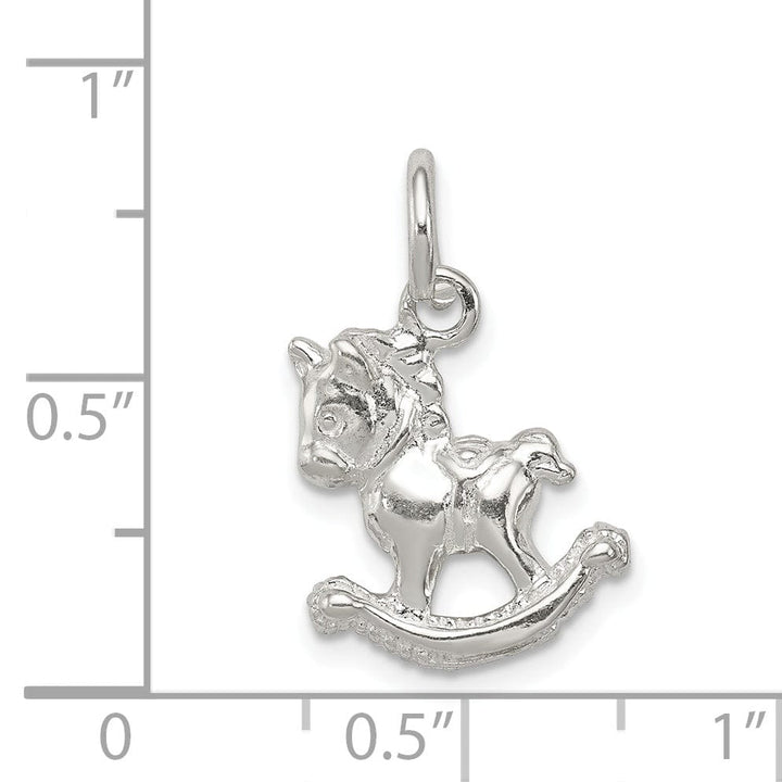 Lovely Rita's Pendants & Charms Sterling Silver Polished Rocking Horse Pendant