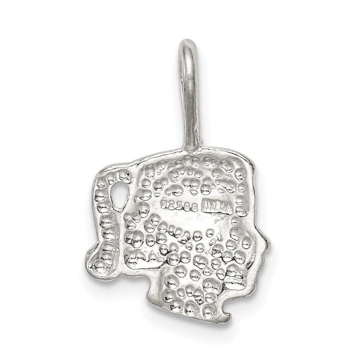 Lovely Rita's Pendants & Charms Sterling Silver Polished Satin Girl Head Charm
