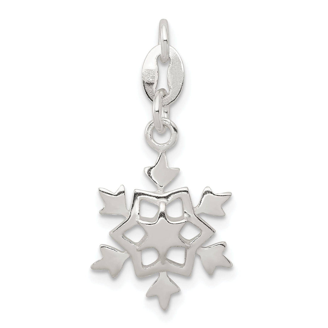 Lovely Rita's Pendants & Charms Sterling Silver Polished Snowflake Pendant