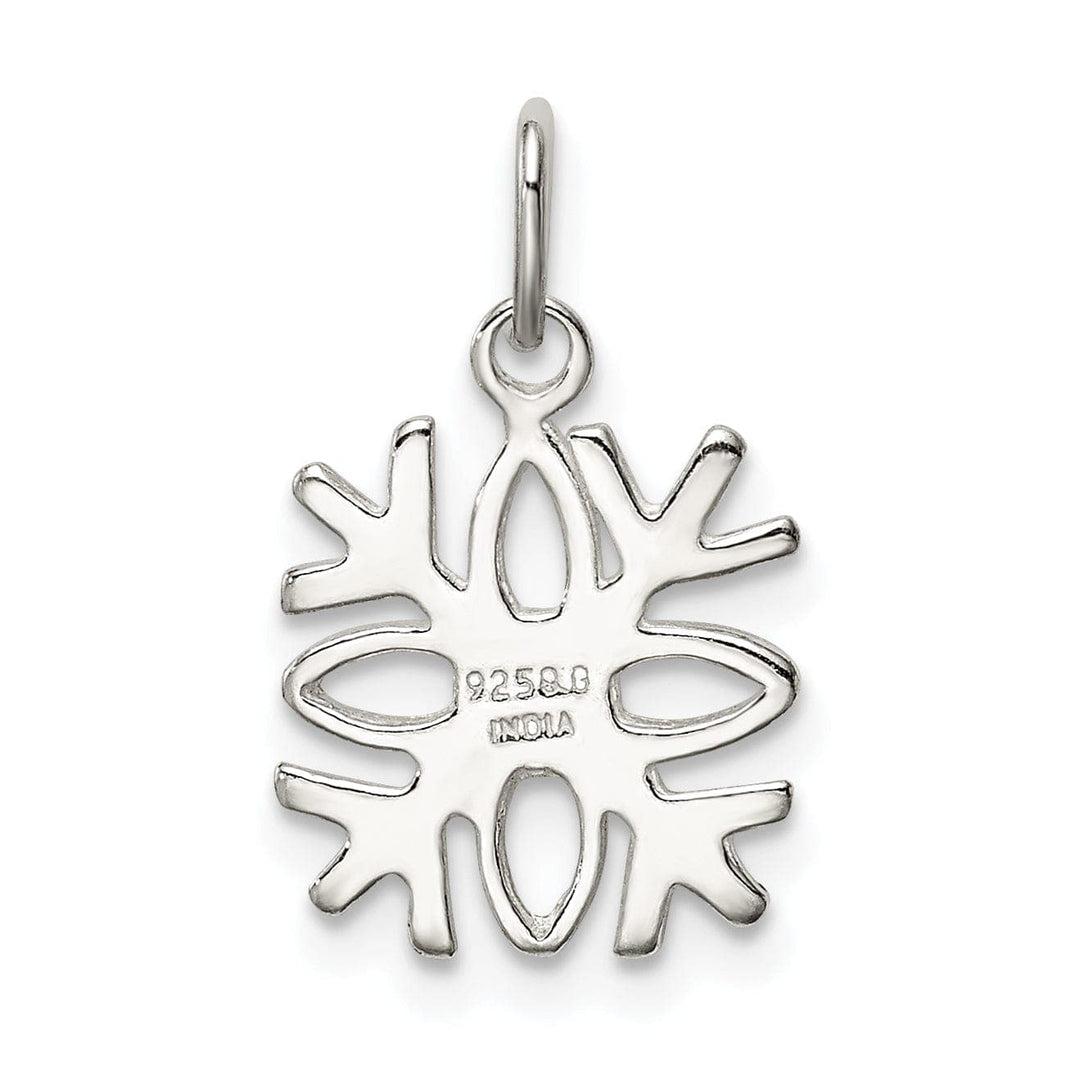 Lovely Rita's Pendants & Charms Sterling Silver Polished Snowflake Pendant