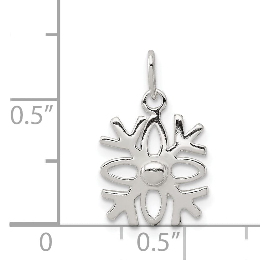 Lovely Rita's Pendants & Charms Sterling Silver Polished Snowflake Pendant