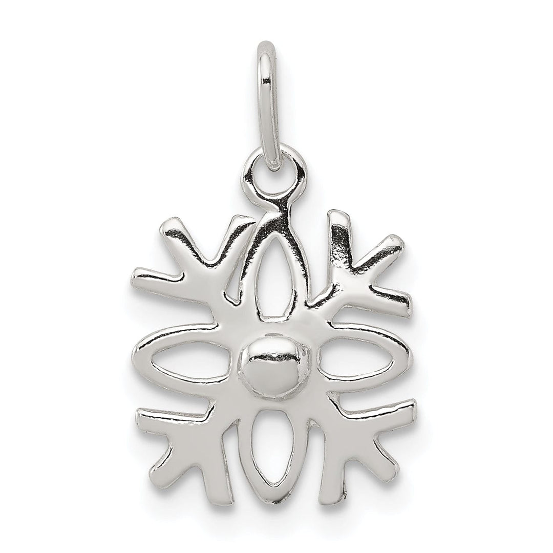 Lovely Rita's Pendants & Charms Sterling Silver Polished Snowflake Pendant