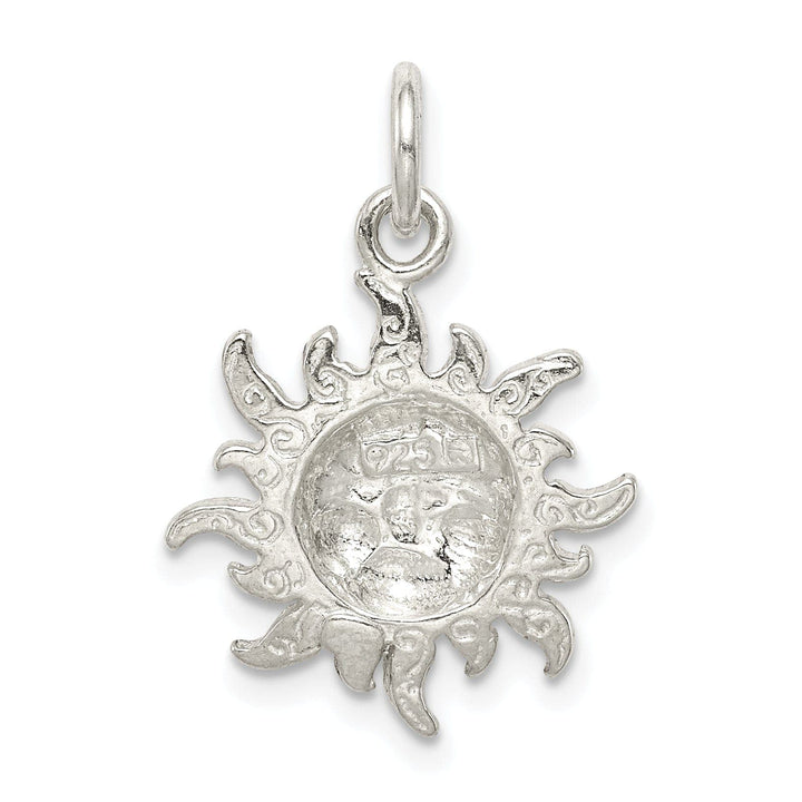 Lovely Rita's Pendants & Charms Sterling Silver Polished Sun Charm Pendant
