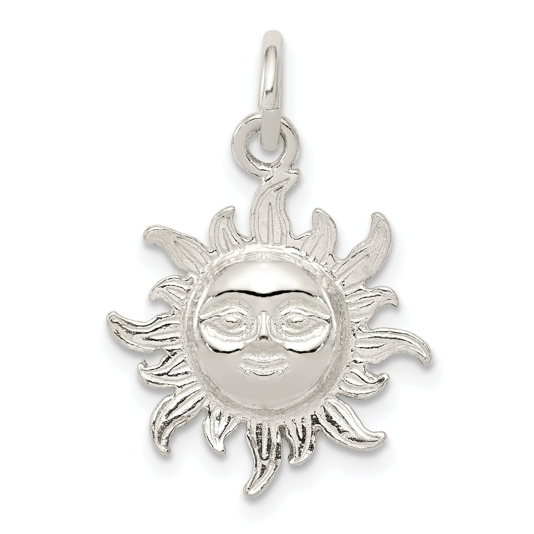 Lovely Rita's Pendants & Charms Sterling Silver Polished Sun Charm Pendant