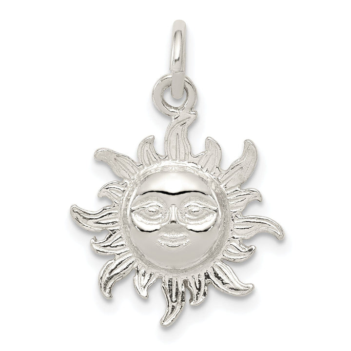 Lovely Rita's Pendants & Charms Sterling Silver Polished Sun Charm Pendant