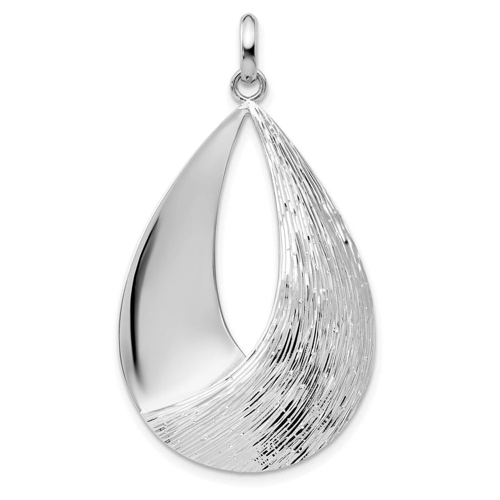 Lovely Rita's Pendants & Charms Sterling Silver Polished Textured Pendant