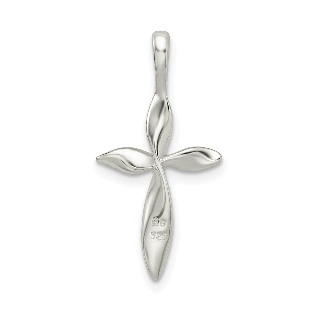 Lovely Rita's Pendants & Charms Sterling Silver Polished Twisted Cross Pendant