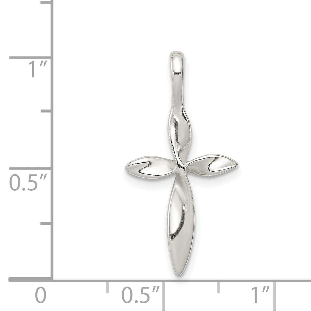 Lovely Rita's Pendants & Charms Sterling Silver Polished Twisted Cross Pendant