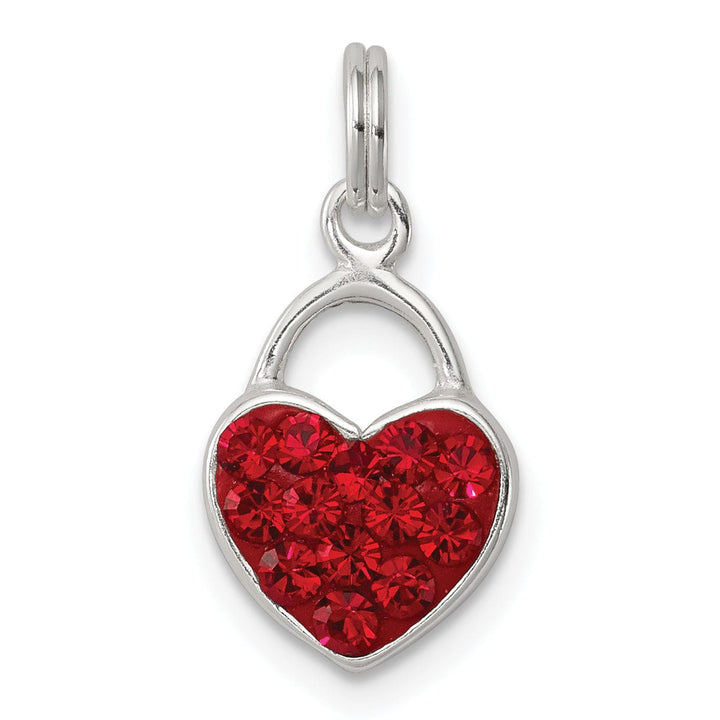 Lovely Rita's Pendants & Charms Sterling Silver Red Crystal Love Heart Charm