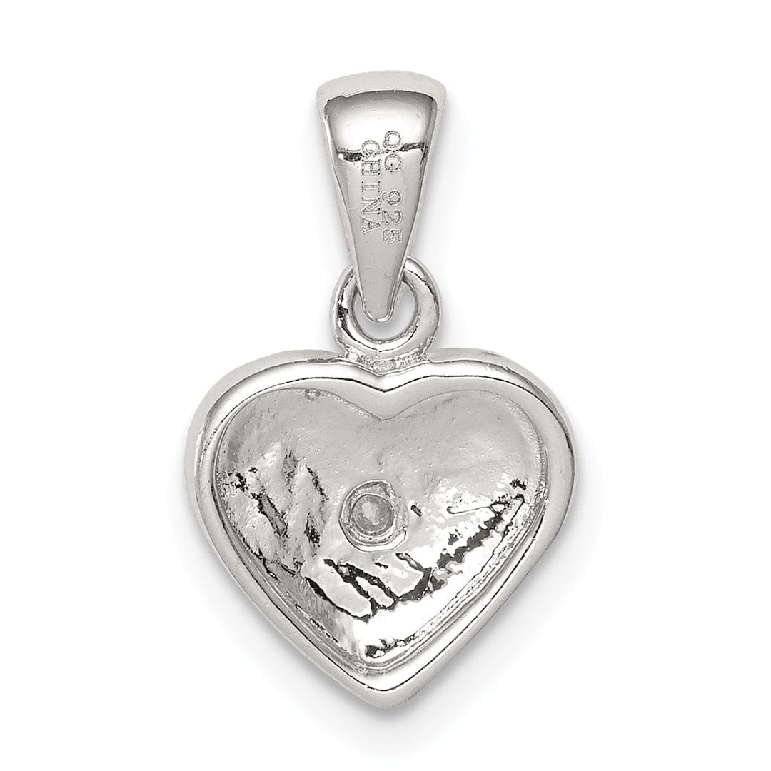 Lovely Rita's Pendants & Charms Sterling Silver Red Enameled C.Z Heart Pendant