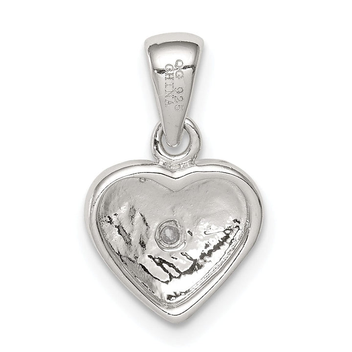 Lovely Rita's Pendants & Charms Sterling Silver Red Enameled C.Z Heart Pendant
