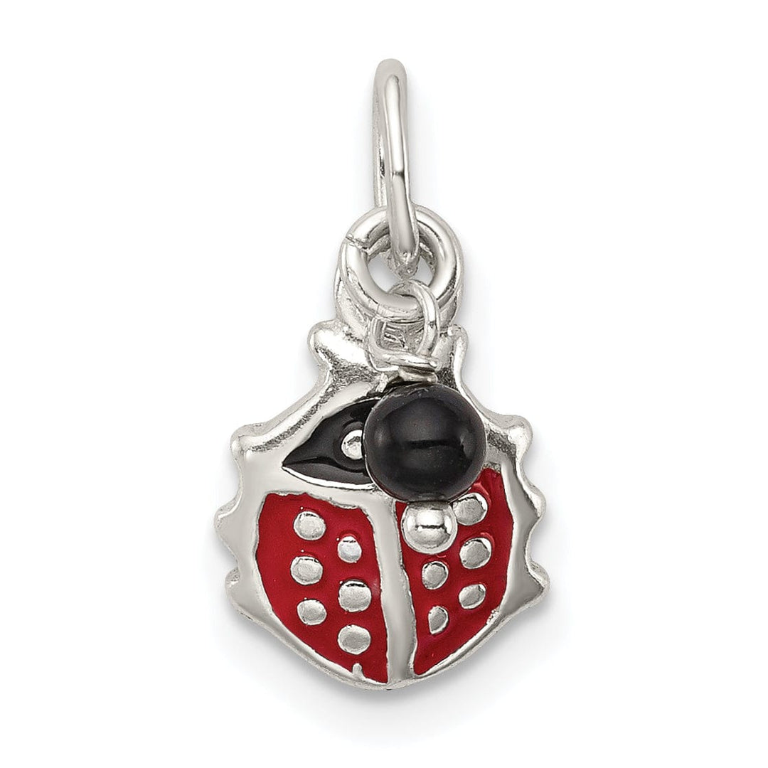 Lovely Rita's Pendants & Charms Sterling Silver Red Enameled Ladybug Charm
