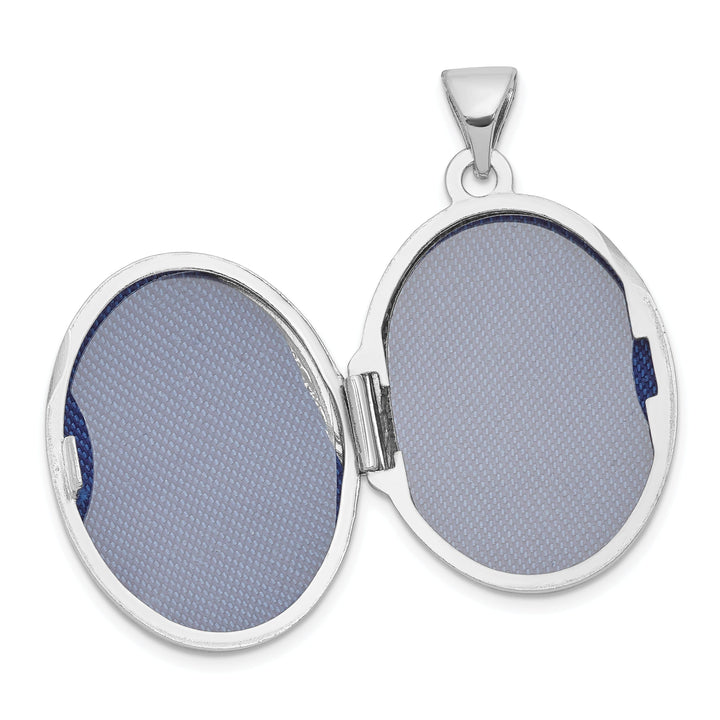 Lovely Rita's Pendants & Charms Sterling Silver Rhodium-plated 21x16mm Oval Tree Locket