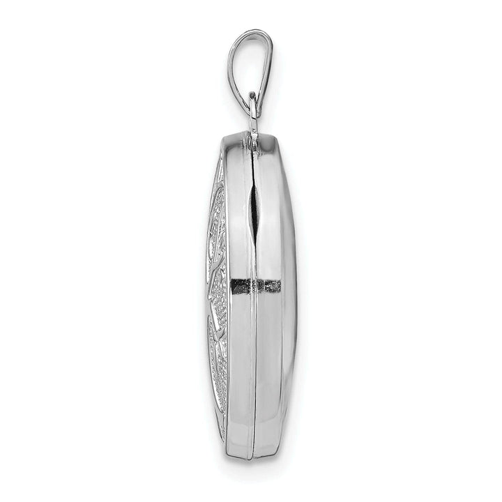Lovely Rita's Pendants & Charms Sterling Silver Rhodium-plated 21x16mm Oval Tree Locket