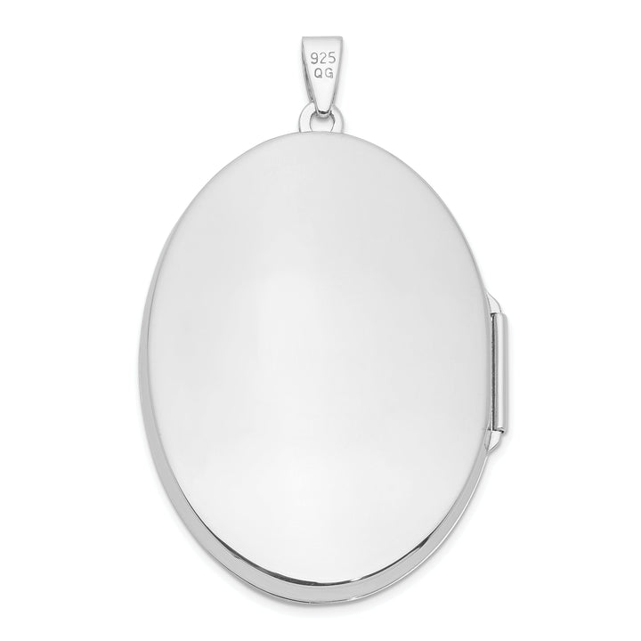 Lovely Rita's Pendants & Charms Sterling Silver Rhodium-plated 38mm Scroll Oval Locket