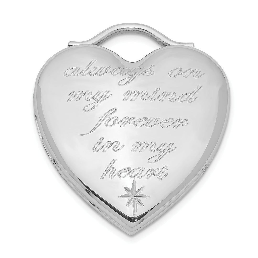 Lovely Rita's Pendants & Charms Sterling Silver Rhodium-plated Always On My Mind Forever In My Heart Locket