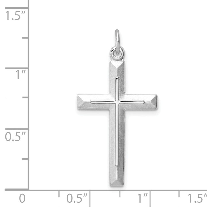 Lovely Rita's Pendants & Charms Sterling Silver Rhodium-plated Cross Pendant