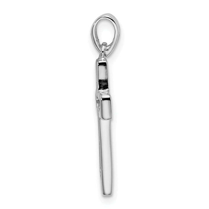 Lovely Rita's Pendants & Charms Sterling Silver Rhodium-plated Jesus Cut-out Cross Pendant