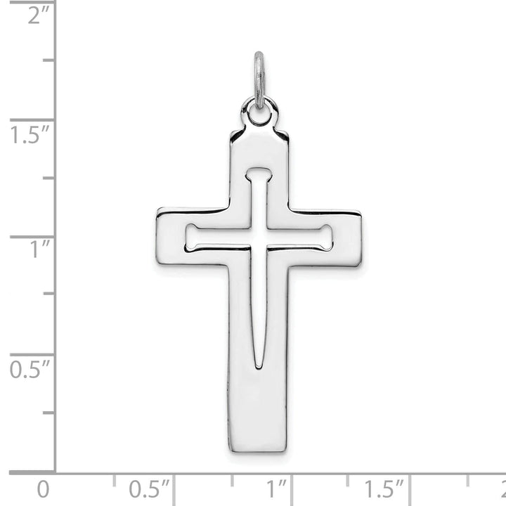 Lovely Rita's Pendants & Charms Sterling Silver Rhodium-plated Latin Cross Pendant