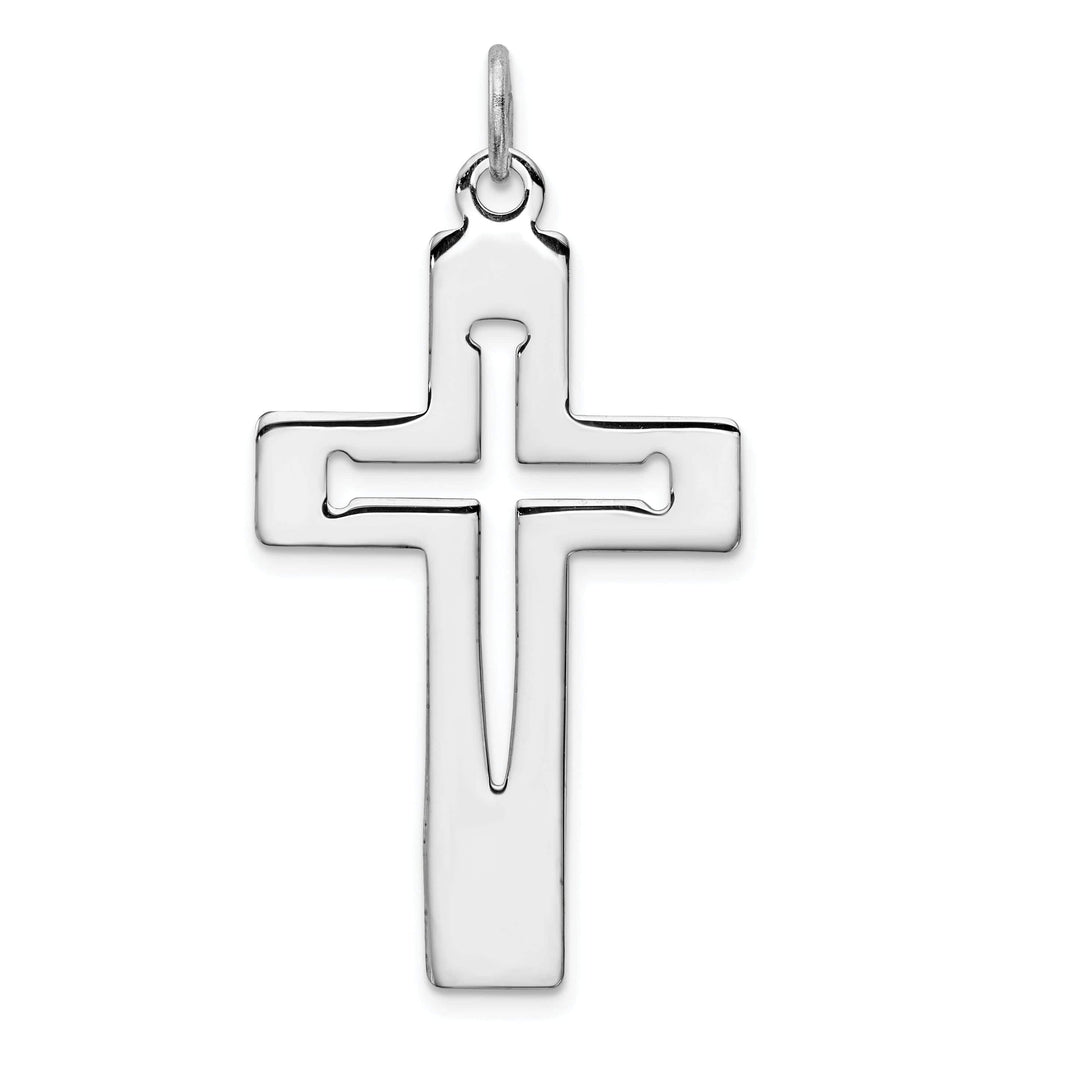 Lovely Rita's Pendants & Charms Sterling Silver Rhodium-plated Latin Cross Pendant