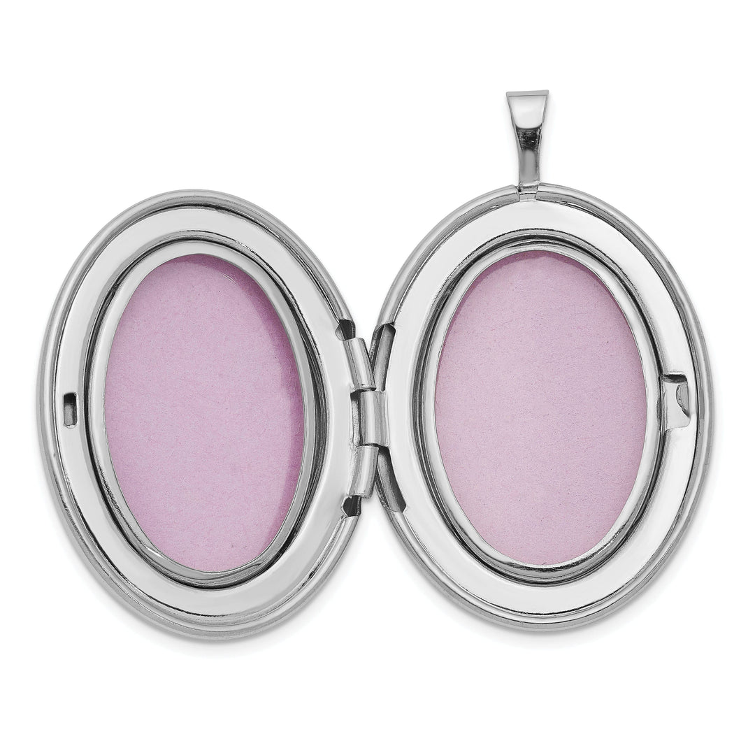 Lovely Rita's Pendants & Charms Sterling Silver Rhodium-plated Oval Tree Locket