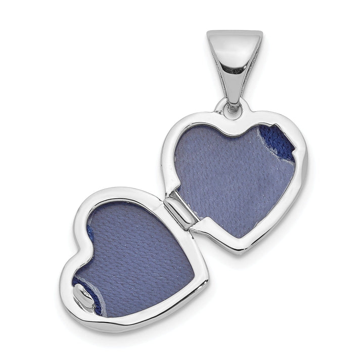 Lovely Rita's Pendants & Charms Sterling Silver Rhodium-plated Polished 10mm Heart Locket