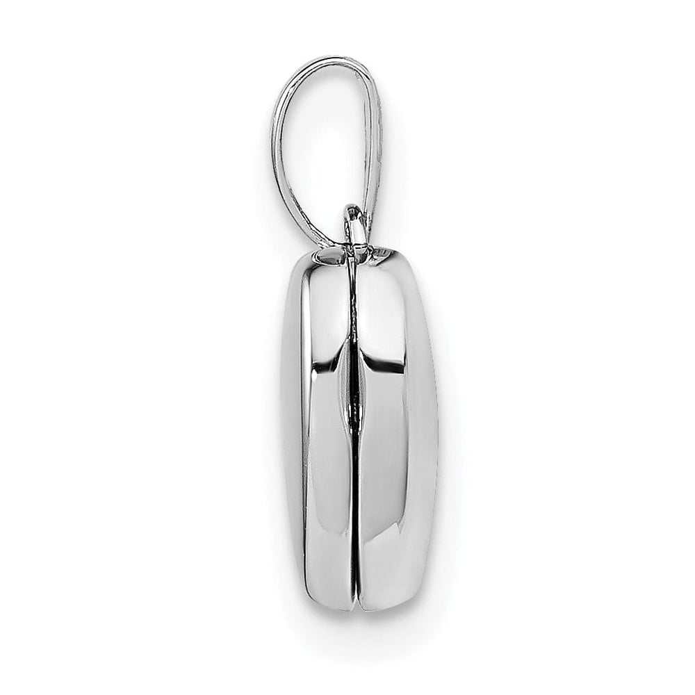 Lovely Rita's Pendants & Charms Sterling Silver Rhodium-plated Polished 10mm Heart Locket