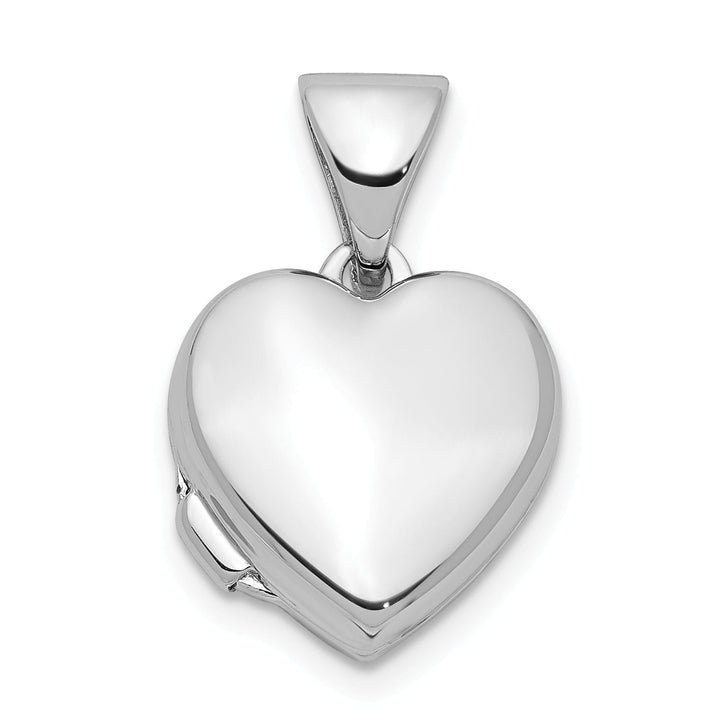 Lovely Rita's Pendants & Charms Sterling Silver Rhodium-plated Polished 10mm Heart Locket