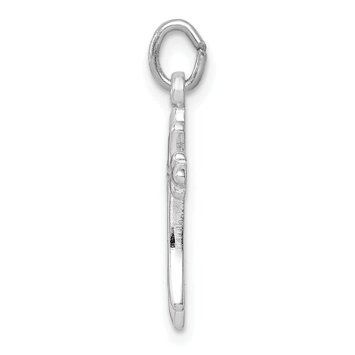 Lovely Rita's Pendants & Charms Sterling Silver Rhodium-plated Polished Cross Pendant