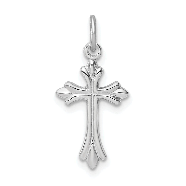 Lovely Rita's Pendants & Charms Sterling Silver Rhodium-plated Polished Cross Pendant