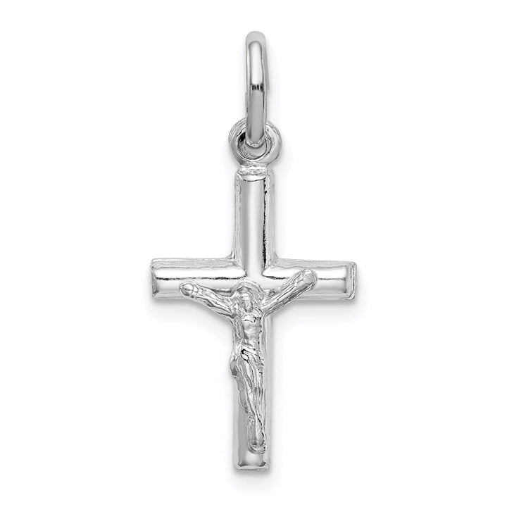 Lovely Rita's Pendants & Charms Sterling Silver Rhodium-plated Polished Crucifix Cross Pendant