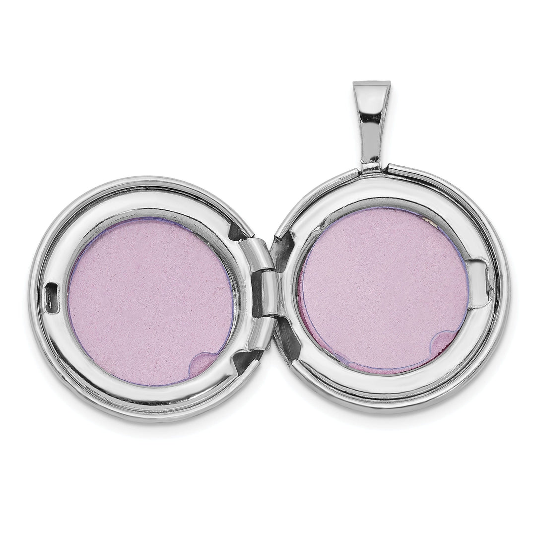 Lovely Rita's Pendants & Charms Sterling Silver Rhodium-plated Round Tree Design Locket