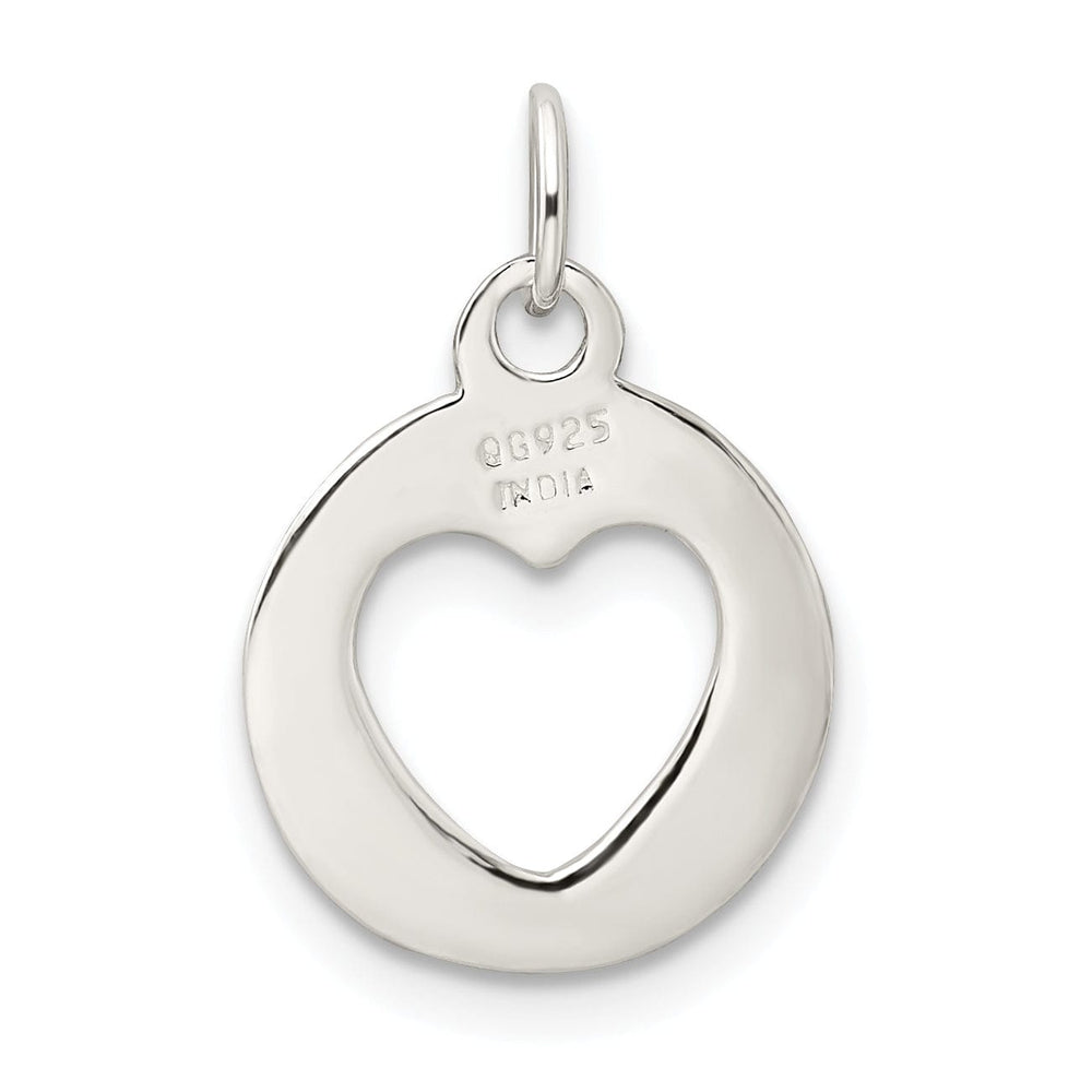 Lovely Rita's Pendants & Charms Sterling Silver Round Circle with Heart Pendant