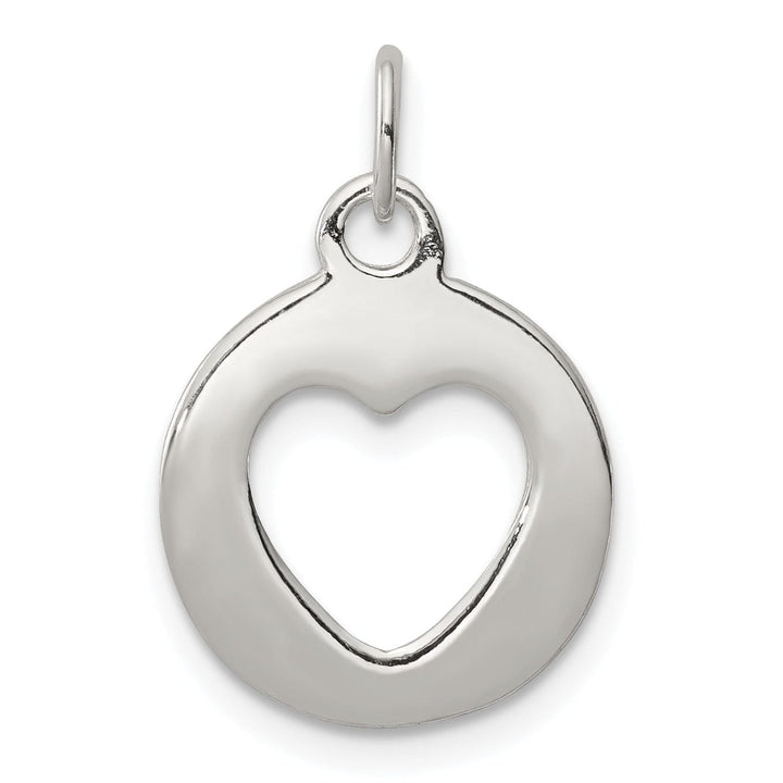 Lovely Rita's Pendants & Charms Sterling Silver Round Circle with Heart Pendant