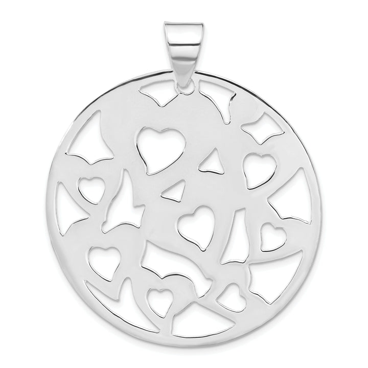 Lovely Rita's Pendants & Charms Sterling Silver Round Cut-Out Hearts Pendant