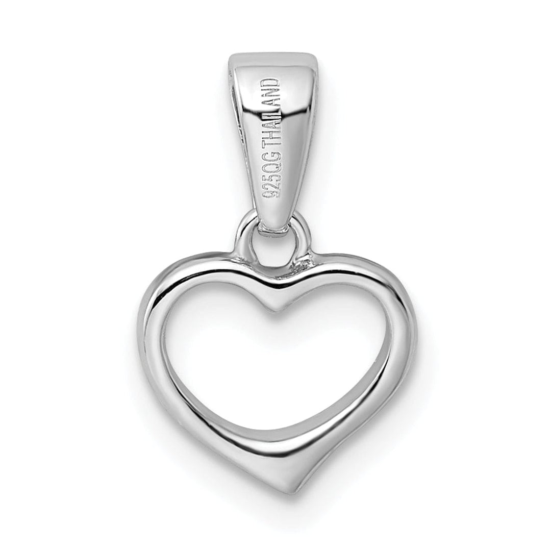 Lovely Rita's Pendants & Charms Sterling Silver Rounded Edge Open Heart Pendant