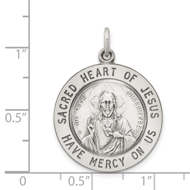 Lovely Rita's Pendants & Charms Sterling Silver Sacred Heart of Jesus Medal