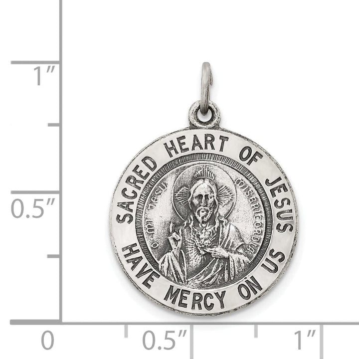 Lovely Rita's Pendants & Charms Sterling Silver Sacred Heart of Jesus Medal