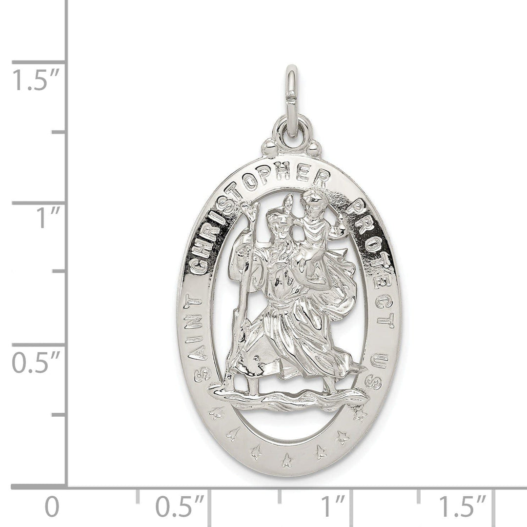 Lovely Rita's Pendants & Charms Sterling Silver Saint Christopher Medal