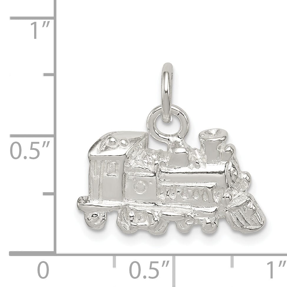 Lovely Rita's Pendants & Charms Sterling Silver Satin 3-D Train Engine Charm
