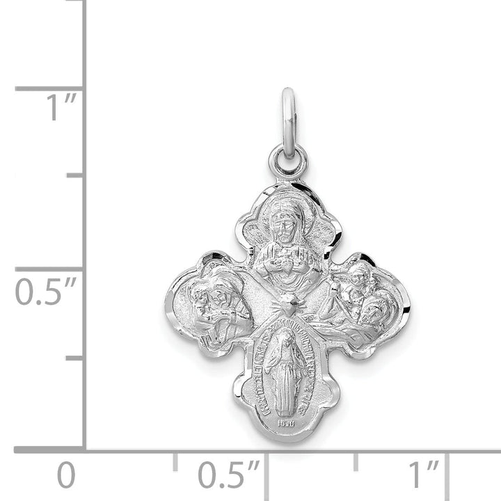 Lovely Rita's Pendants & Charms Sterling Silver Satin 4-way Medal