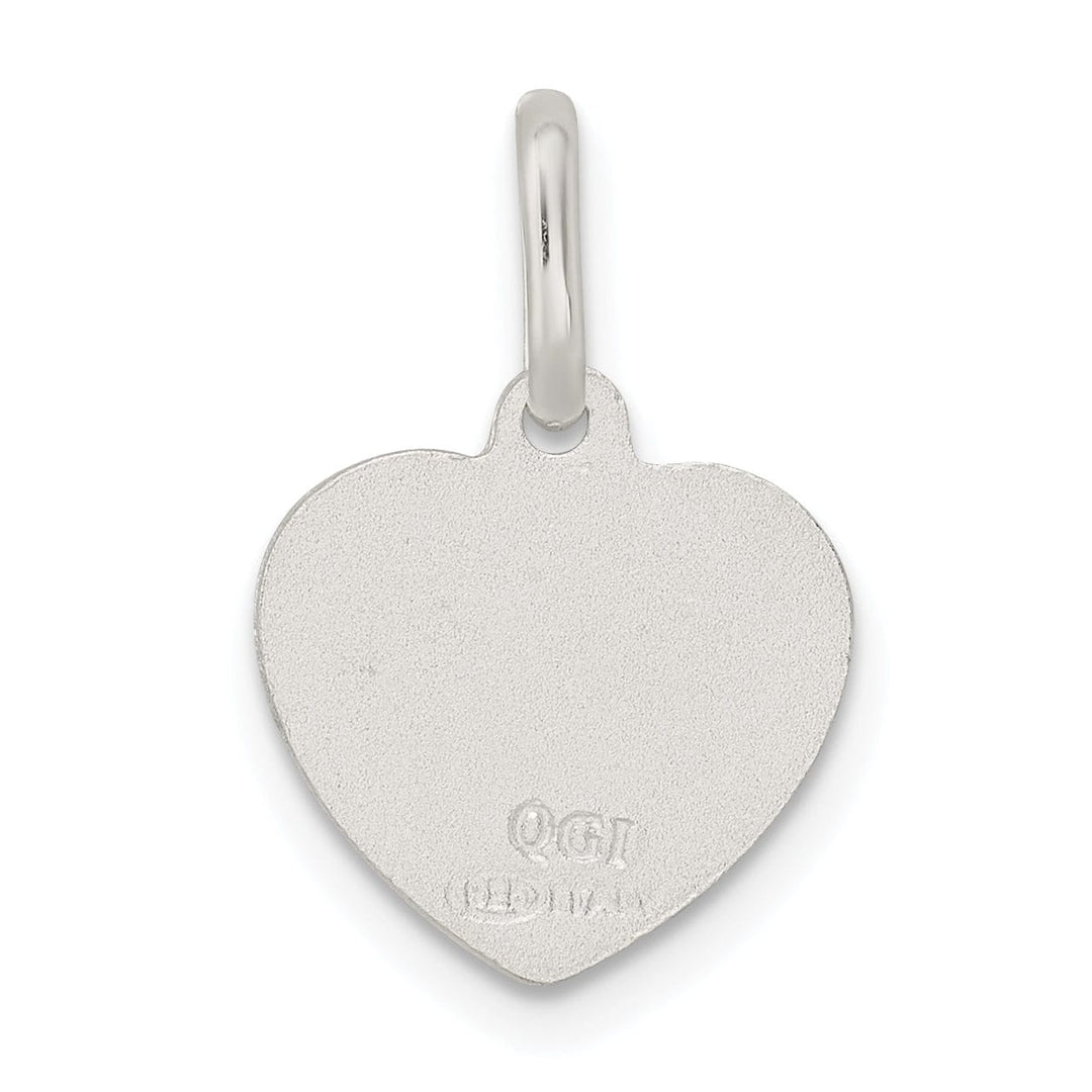 Lovely Rita's Pendants & Charms Sterling Silver Satin Angel Heart Charm