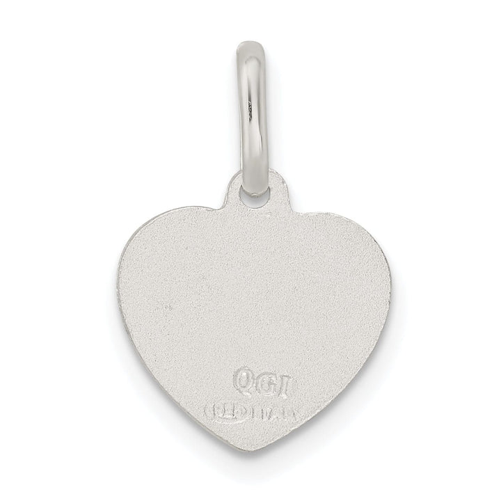 Lovely Rita's Pendants & Charms Sterling Silver Satin Angel Heart Charm